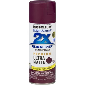 Rust-Oleum 331189 2X Ultra Matte SPray Paint, Grape