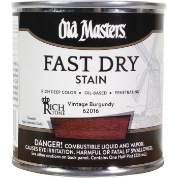 Old Masters 62016 Fast Dry Stain, Vintage Burgandy ~ 1/2 pint