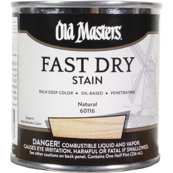 Old Masters 60116 Fast Dry Stain, Natural Tint Base  ~ 1/2 pint