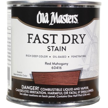 Old Masters 60416 Fast Dry Stain, Red Mahogany ~ 1/2 pint