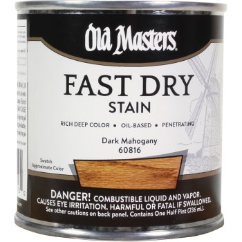 Old Masters 60816 Fast Dry Stain, Dark Mahogany ~ 1/2 pint