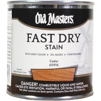 Old Masters 60916 Fast Dry Stain, Cedar ~ 1/2 pt