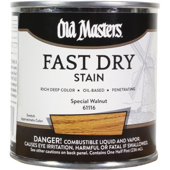 Old Masters 61116 Fast Dry Stain, Special Walnut ~ 1/2 pnt