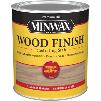 Minwax 701024444 Wood Finish Stain, Silver Gray ~ Qt