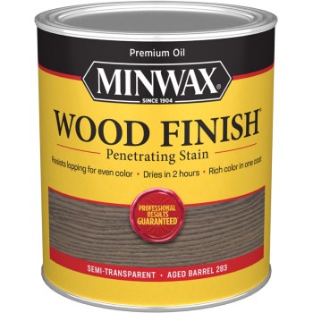 Minwax 701054444 Wood Stain, Aged Barrel ~ Qt