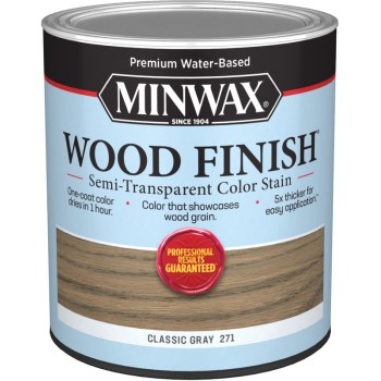 Minwax 108200000 Water Based Wood Stain, Classic Gray ~ Qt
