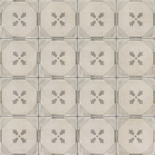 Palazzo 12&quot; x 12&quot; Decorative Tile in Vintage Grey Dynasty