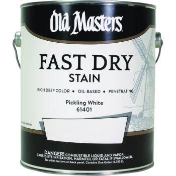 Old Masters 61401 Fast Dry Wood Stain, Pickling White ~ Gallon