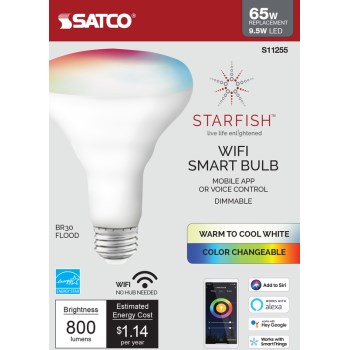 Satco Products S11255 9.5w Br30 Led Smart Fld
