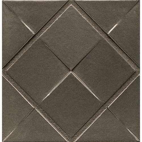 Ambiance 4&quot; x 4&quot; Matrix City Metal Resin Insert in Brushed Nickel