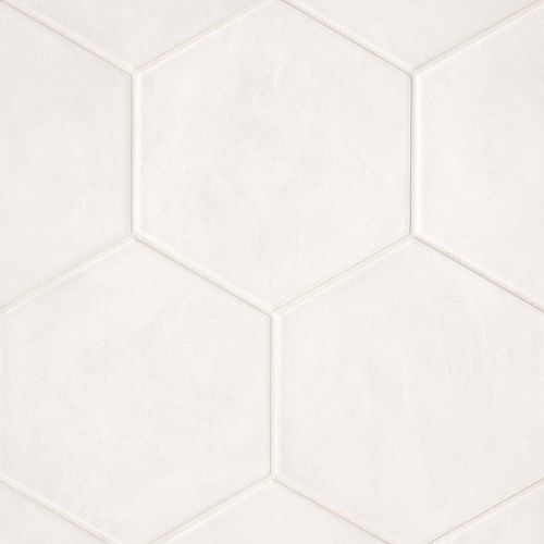 Allora 8.5&quot; x 10&quot; Hexagon Matte Porcelain Tile in Solid White