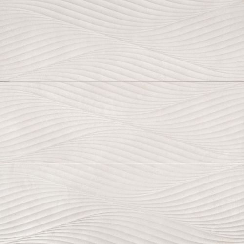 Donna 13&quot; x 40&quot; Matte Wave Deco Ceramic Tile in Sand