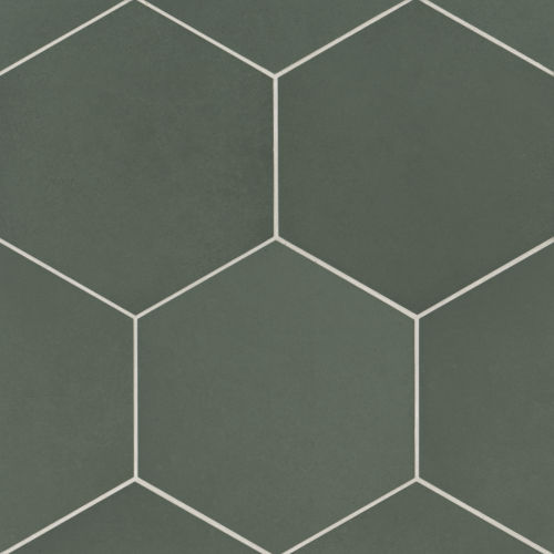 Makoto 10&quot; x 11.5&quot; Hexagon Matte Porcelain Tile in Midori Green