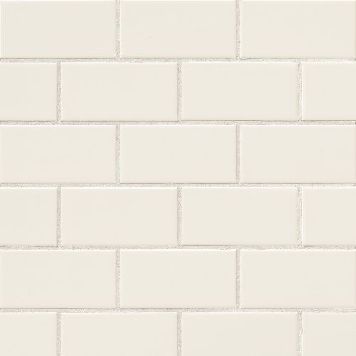 Traditions 3&quot; x 6&quot; Glossy Ceramic Tile in Biscuit