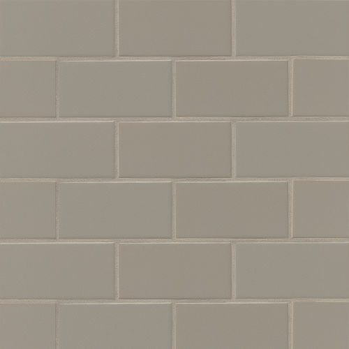 Traditions 3&quot; x 6&quot; Glossy Ceramic Tile in Taupe