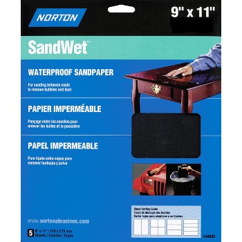 Norton 076607480606 Handy Packk Wet Fine, 9  x11 inch, S