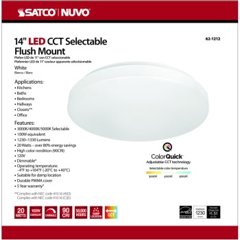 Satco Products 62/1212 14 Led Acrylic Light