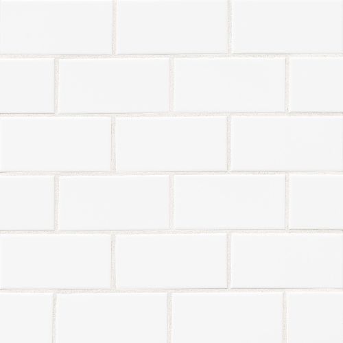 Traditions 3&quot; x 6&quot; Matte Ceramic Tile in Ice White
