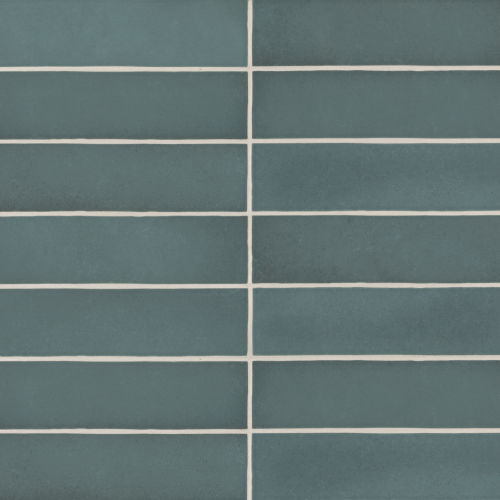 Makoto 2.5&quot; x 10&quot; Matte Ceramic Wall Tile in Arashi Blue