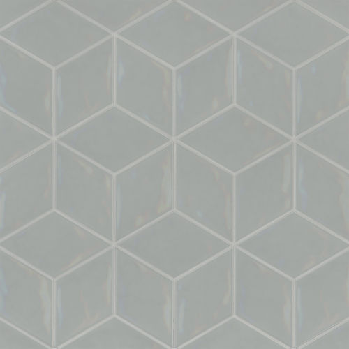 Sorrento 4&quot; x 6.625&quot; Rhombus Ceramic Wall Tile in Grigio