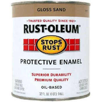 Rust-Oleum 7771502 Stops Rust Protective Enamel, Gloss Sand ~  Quart