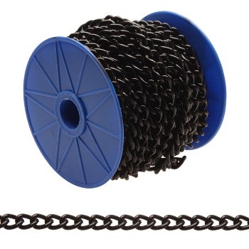 Campbell Chain 0712577 Twist Link Hobby Chain, Black Plated ~ 33 Ft