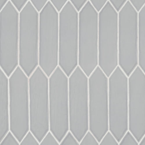 Reine 3&quot; x 12&quot; Picket Pattern Matte Ceramic Wall Tile in Grey