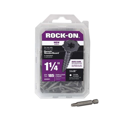 Rock-On #9 1-1/4 in. Serrated Head Star Cement Board Screws (185-Pack)