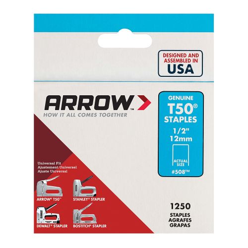 Arrow T50 1/2 in. Staples (1250-Pack)