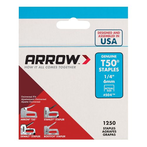 Arrow T50 1/4 in. Staples (1250-Pack)