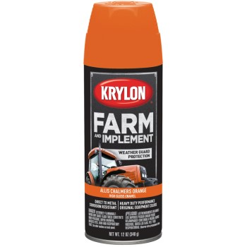 Krylon K01940000 Farm &amp; Implement Spray Paint,  Allis Chalmers Orange  ~ 12 oz Aerosol
