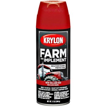 Krylon K01947000 Farm &amp; Implement Spray Paint,  New Holland Red  ~ 12 oz Aerosol
