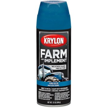 Krylon K01936000 Farm &amp; Implement Spray Paint,  Ford Blue  ~ 12 oz Aerosol