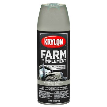 Krylon K01938000 Farm &amp; Implement Spray Paint, Massey Ferguson Gloss Gray  ~ 12 oz  Aerosol