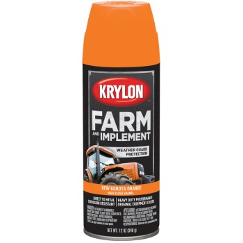 Krylon K01954000 Farm &amp; Implement Spray Paint,  New Kubota Orange  ~ 12 oz Aerosol