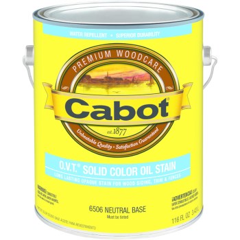 Cabot 01-6506 OVT Solid Color Oil Stain,  Neutral Base ~ Gallon
