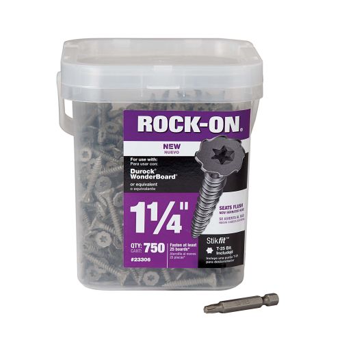 Rock-On #9 1-1/4 in. Serrated Head Star Cement Board Screws (750-Pack)