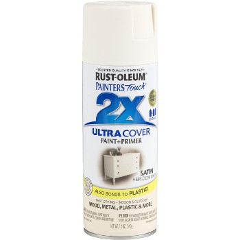 Rust-Oleum 249076 Ultra Cover 2X Spray ~ Heirloom White Satin