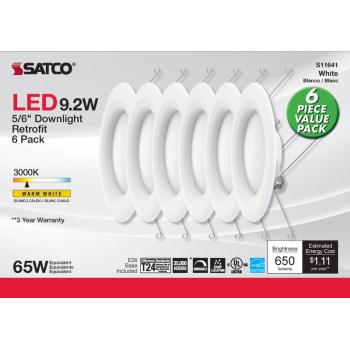 Satco Products S11641 9.2w 6pk Led D Light