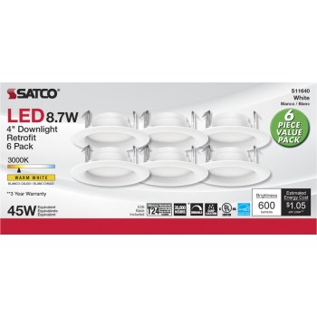 Satco Products S11640 8.7w 6pk Led D Light