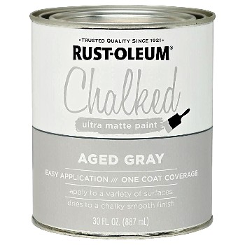 Rust-Oleum 285143  Chalked Ultra Matte Paint, Aged Gray ~ 30 oz