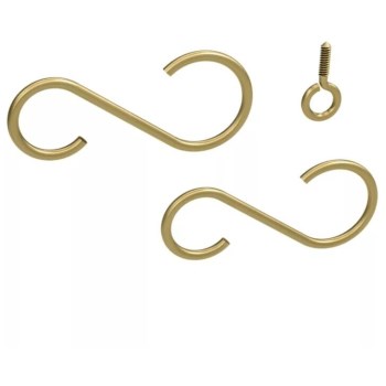 National 275123 Bright Brass Extention Hook Kit, Visual Pack 2665 3 - 1 / 2 inches