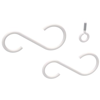 National 275131 White Extention Hook Kit, Visual Pack 2665 3 - 1 / 2 inches