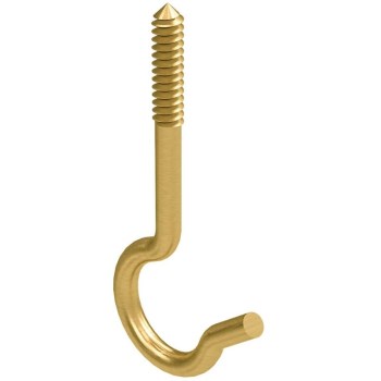 National 274936 Brass Ceiling Hook, Visual Pack 2666 2 - 1 / 2 inches