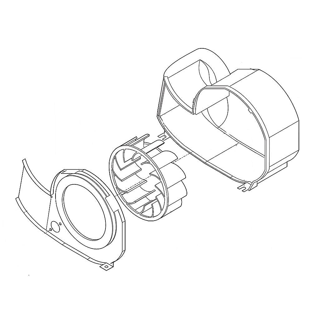 Dryer Blower Wheel and Housing Assembly