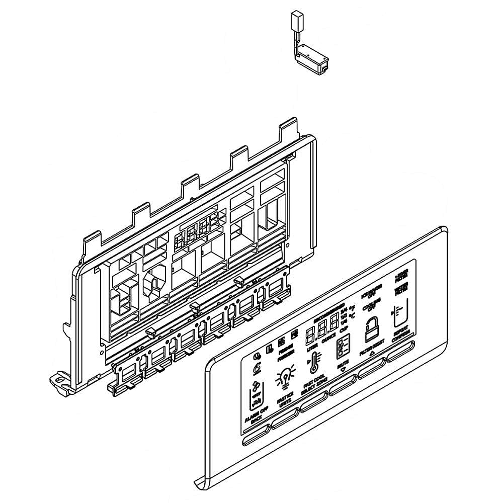 Refrigerator Electronic Control Board and Housing Assembly
