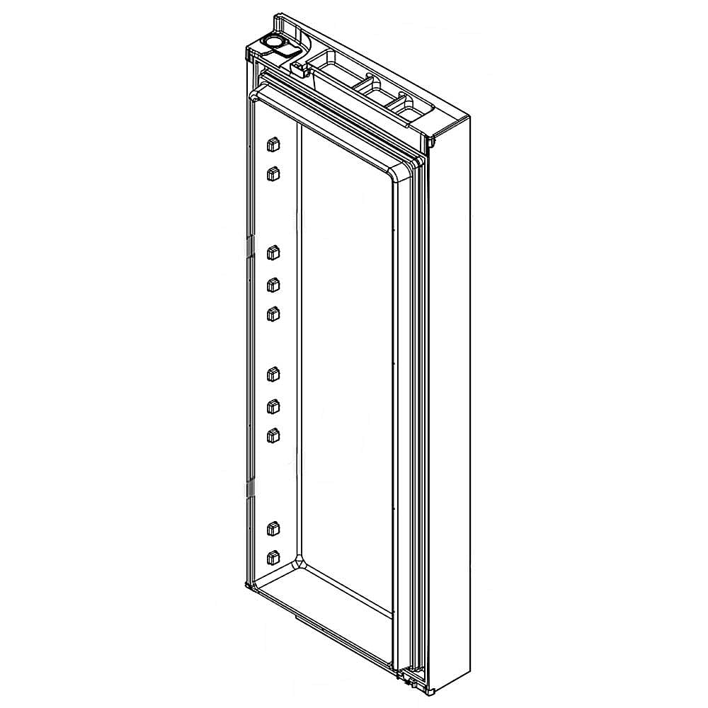 Refrigerator Door Assembly, Right (Black and Stainless)