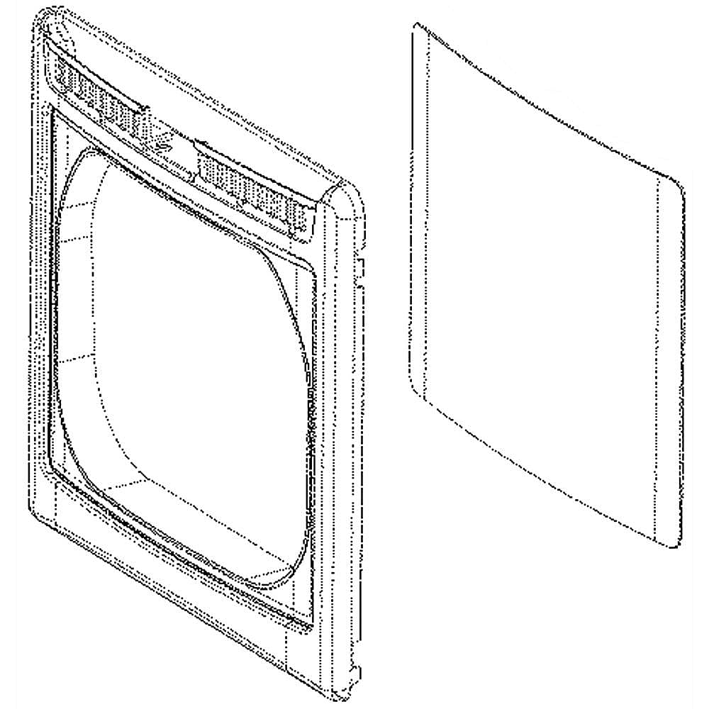 Dryer Door Outer Panel Assembly