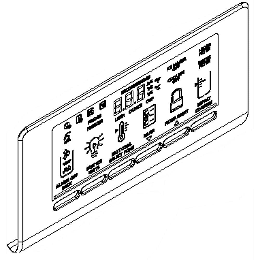 Refrigerator Dispenser Control Panel (Black)