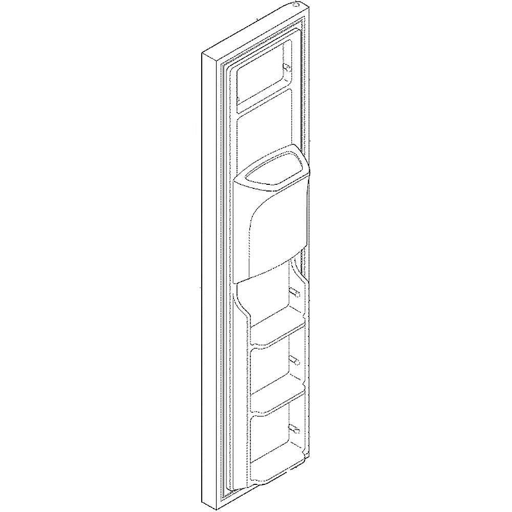 Refrigerator Freezer Door Assembly (Stainless)